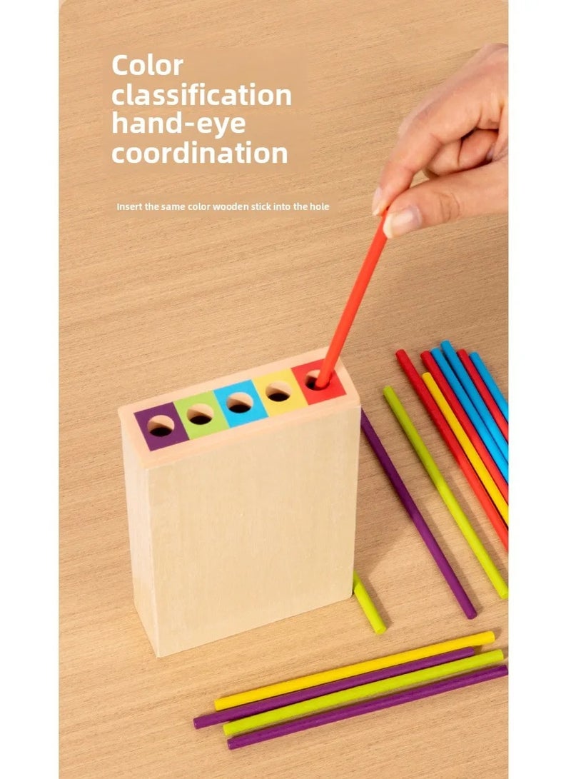 Aijmil Interactive wooden stick for parent-child play, spatial reasoning training puzzles, educational balance toy, wooden gift set - Image 3